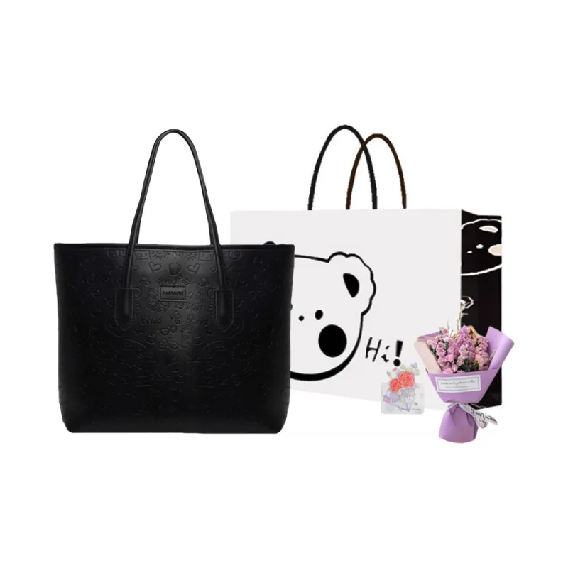 NX DOUGHNUT PU Shoulder Bag Women's Black/Khaki/Pink-58