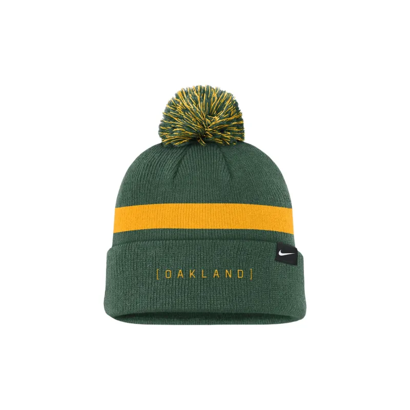 Nike Oakland Athletics Hometown Peak Men's Nike Mlb Cuffed Pom Beanie-1