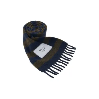 Maison Kitsune Logo patch Striped Scarf