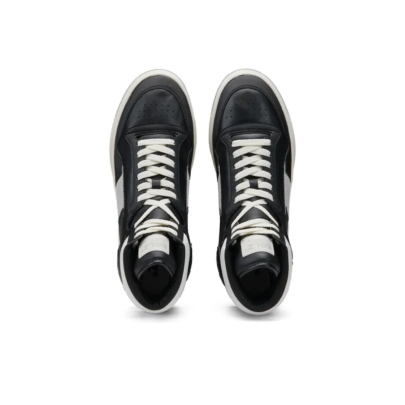 EQLZ EQUALIZER Vintage Basketball Shoes Unisex High Top Concrete Black-2