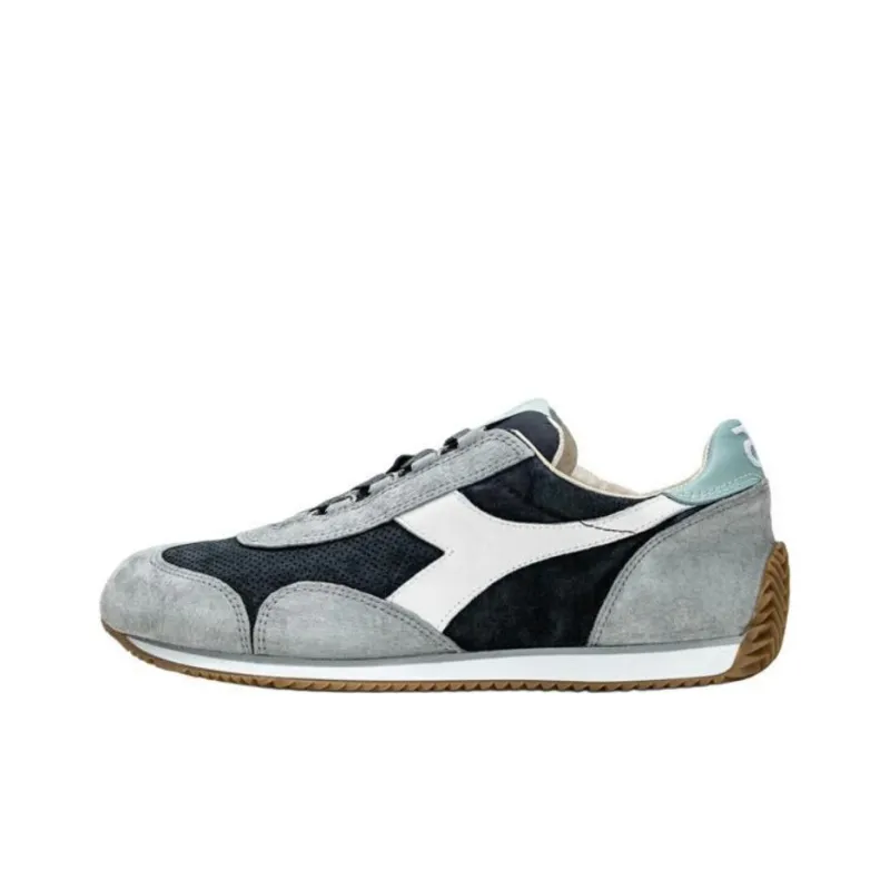 Diadora Anti Slip Wear Resistant Low Top Casual Running Shoes Unisex Gray Blue-0