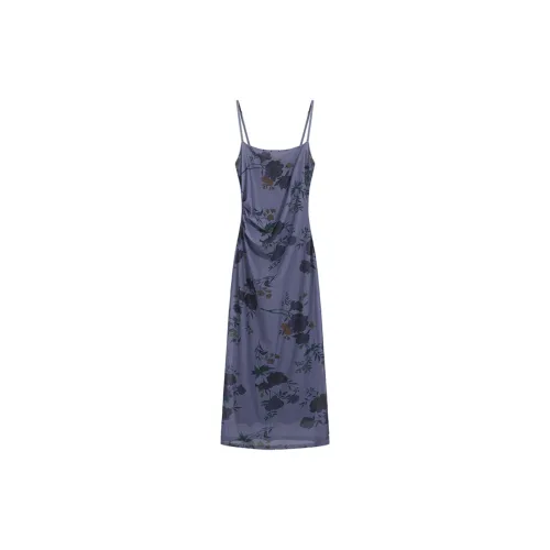 Udon House Slip Dresses Women's Purple