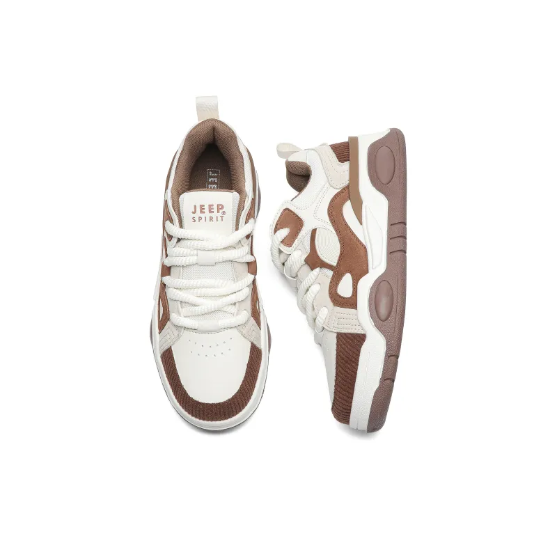 JEEP SPIRIT Skateboard Shoes Men Low Top Rusty Red-2