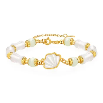 Bao Yi Chalcedony S925 Silver Hetian Jade Bracelets Women's Pale Greenish-White Jade