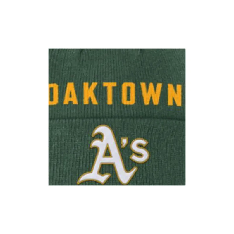 Nike Oakland Athletics Hometown Peak Men's Nike Mlb Cuffed Pom Beanie-2