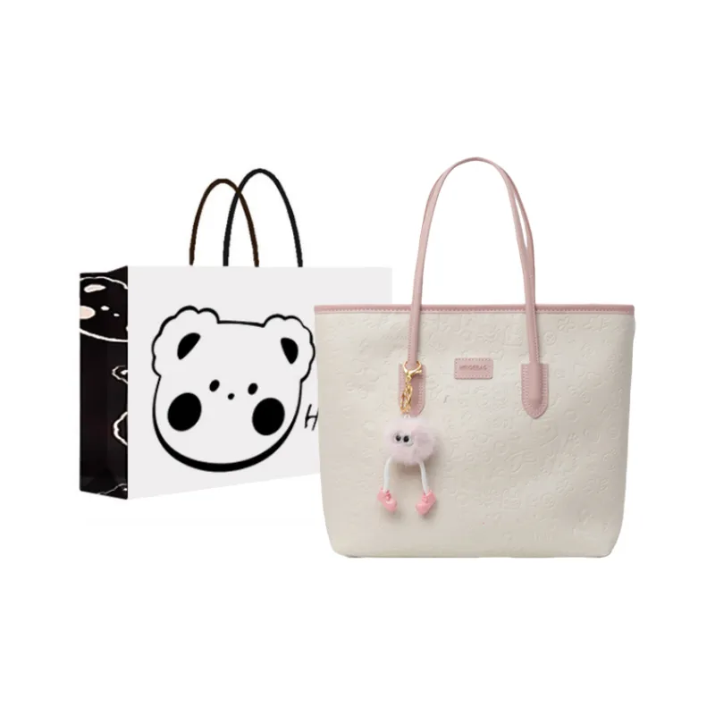 NX DOUGHNUT PU Shoulder Bag Women's Black/Khaki/Pink-66