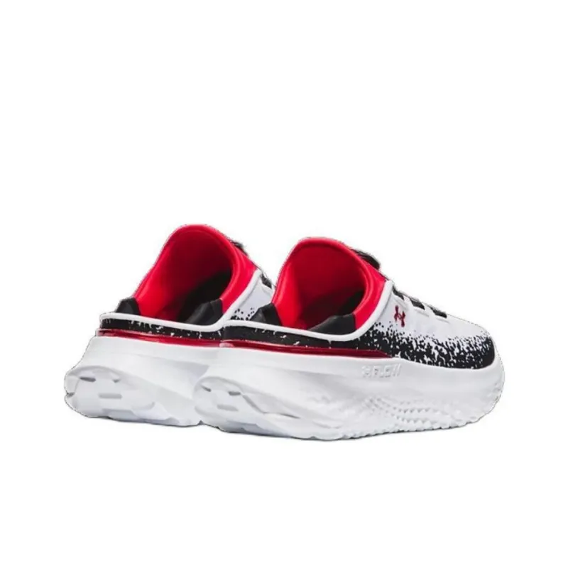 Under Armour SlipSpeed Non slip Support Low Top Casual Running Shoes Unisex White Red-4