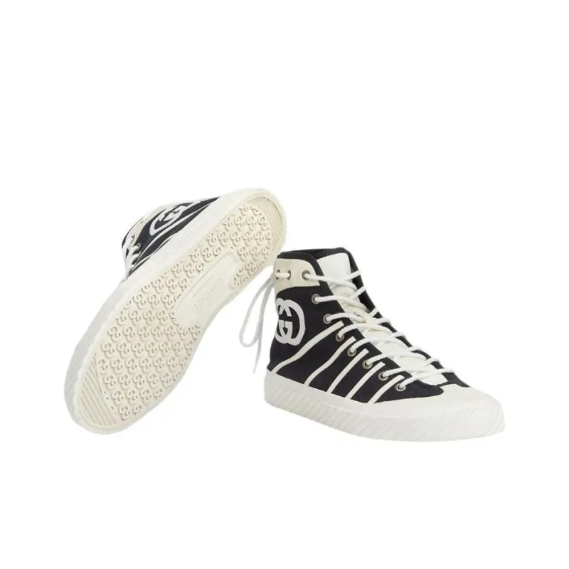 GUCCI Gg Tortuga High 'Black White'-4