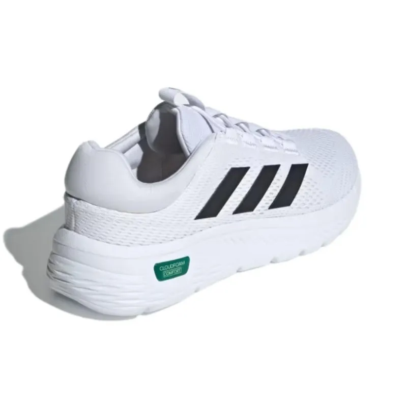 Adidas Cloudfoam Anti Slip Wear Resistant Low Top Casual Running Shoes Men's White-2