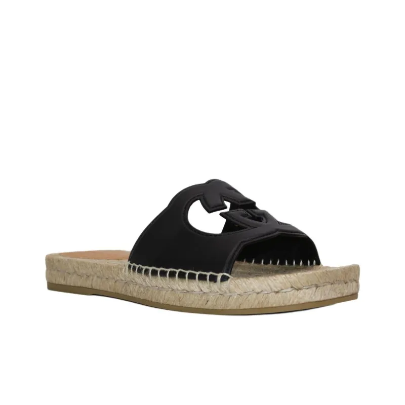 GUCCI Interlocking G Cut Out Espadrille Sandal 'Black'-2