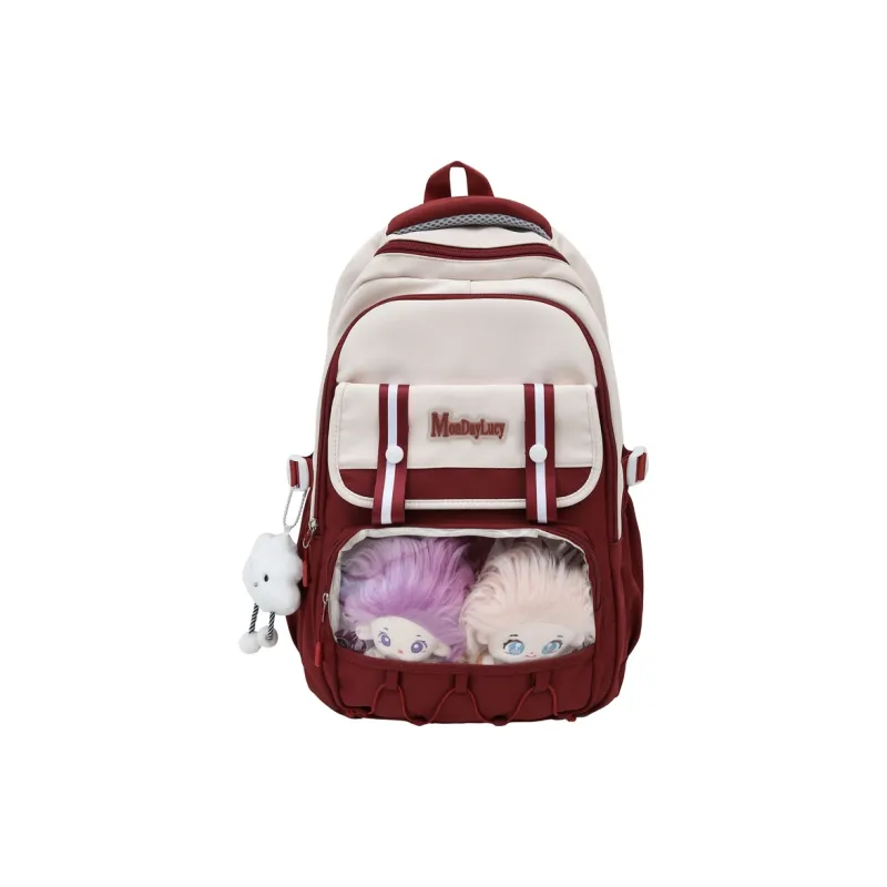 NX DOUGHNUT Nylon Backpack Women's Black/Pink/Burgundy/Blue/Khaki-7