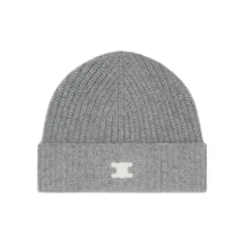 CELINE Triomphe Beanie In Heritage Cashmere
