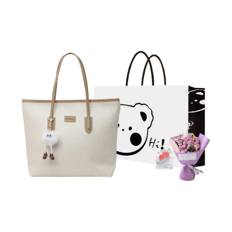 NX DOUGHNUT PU Shoulder Bag Women's Black/Khaki/Pink-68