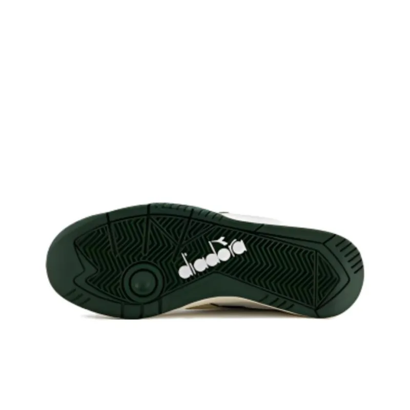Diadora Winner Anti Slip Wear Resistant Low Top Tennis Shoes Unisex White Green-4