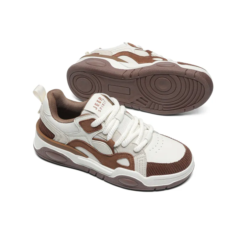 JEEP SPIRIT Skateboard Shoes Men Low Top Rusty Red-4