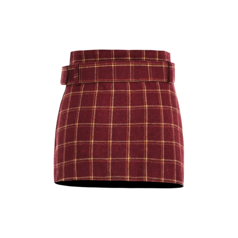 MJB Casual Short Skirts Women's Red-1