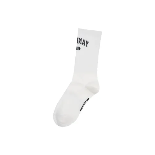 MLB New York Yankees Mid-Calf Socks Unisex 1 Pack White