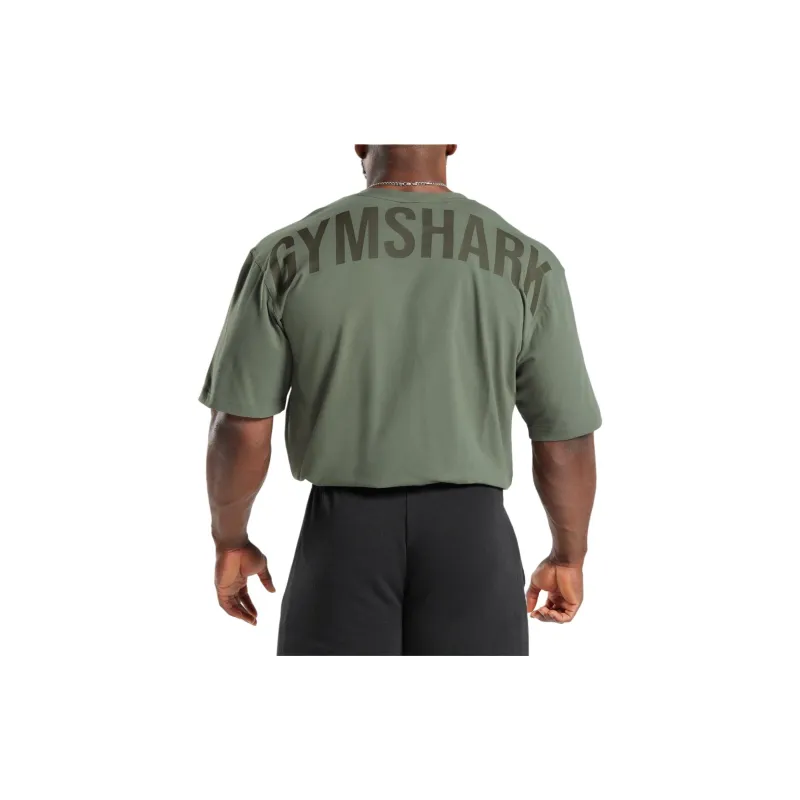 GYMSHARK POWER T SHIRT T Shirt Men's Green-1