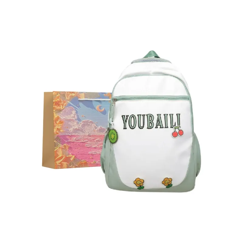 BRINCH Nylon Backpack Black/Red/Pink/Khaki/Green-5