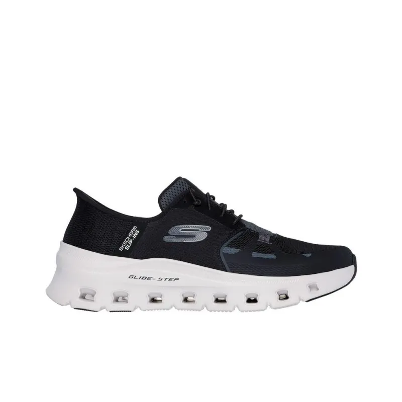 Skechers Glide Step Anti Slip Wear Resistant Low Top Casual Shoes Men's Black-1