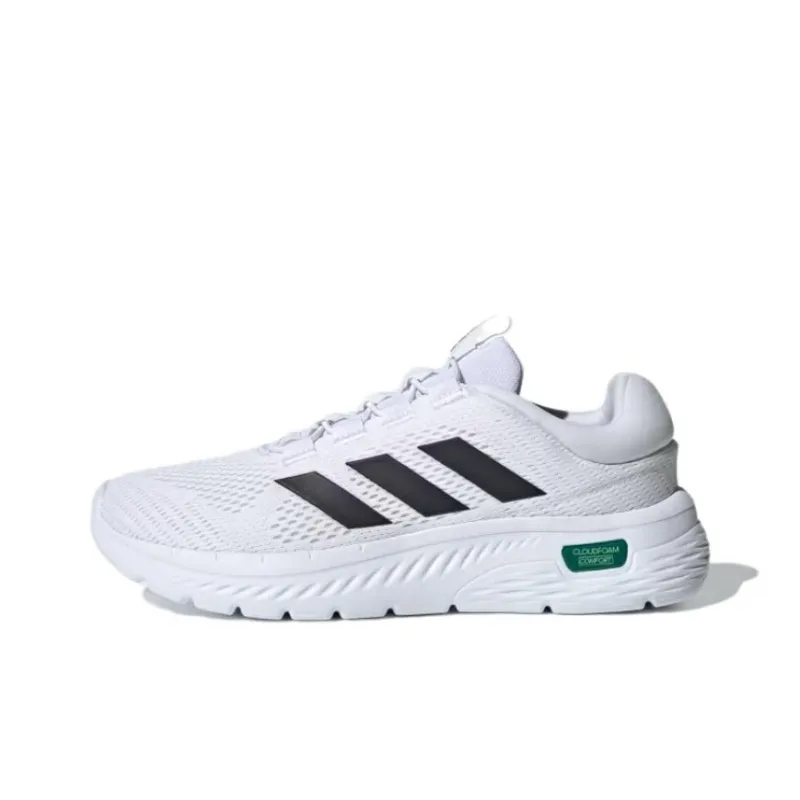 Adidas Cloudfoam Anti Slip Wear Resistant Low Top Casual Running Shoes Men's White-0