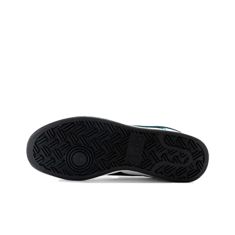 Diadora Magic Basket Anti Slip Wear Resistant Low Top Skateboard Shoes Unisex White Black Green-3