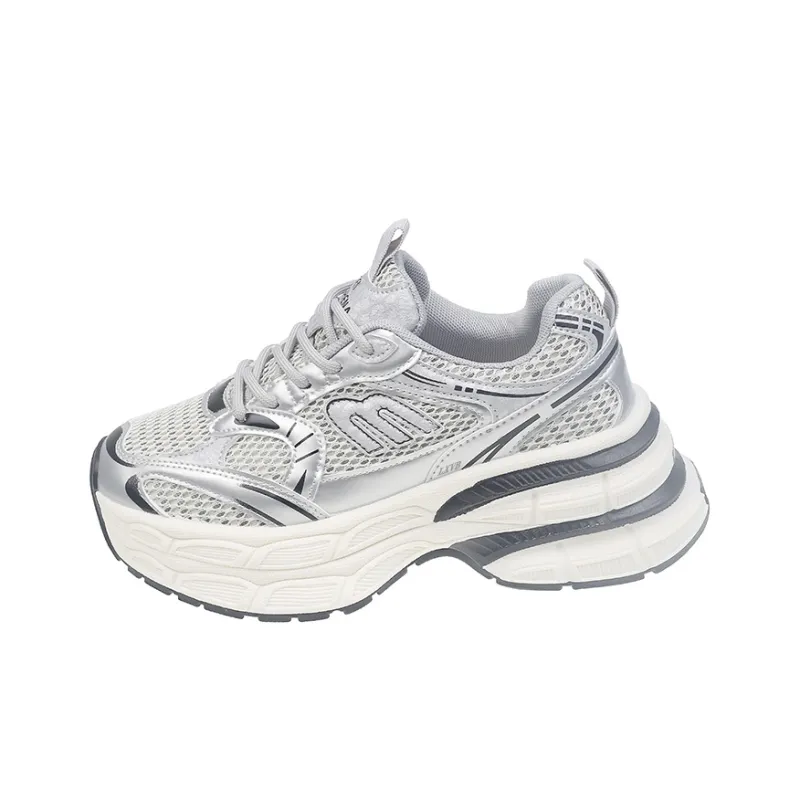 LXVB Non-slip Lightweight Low-Top Chunky Sneakers Women's-0