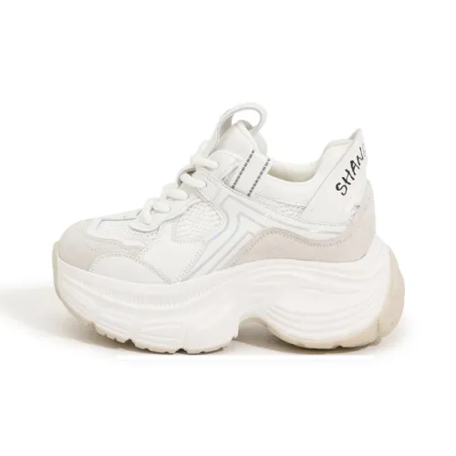 Milan Love Song Anti Slip Wear Resistant Breathable Moisture Wicking Lightweight Low Top Chunky Sneakers Women's