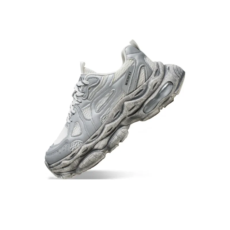 Meiretu Cushioning Coverage, Impact Resistant, Height Increasing Low Top Chunky Sneakers Men's-9