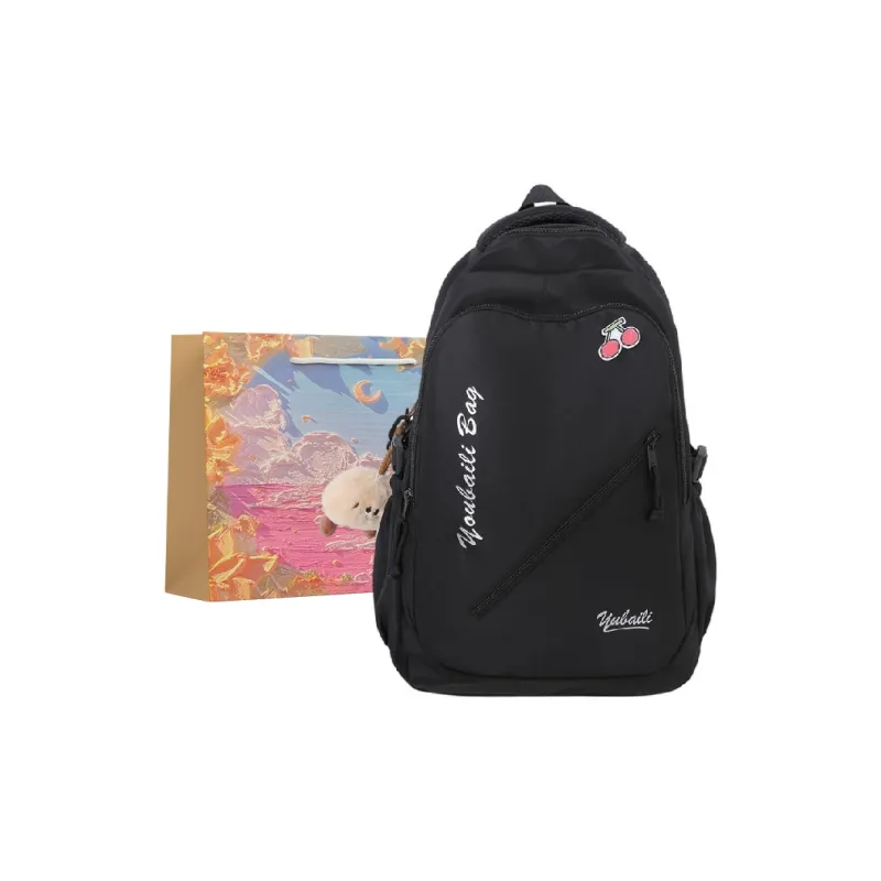 BRINCH Nylon Backpack Unisex Black/Green/Red/Pink/Gray-6