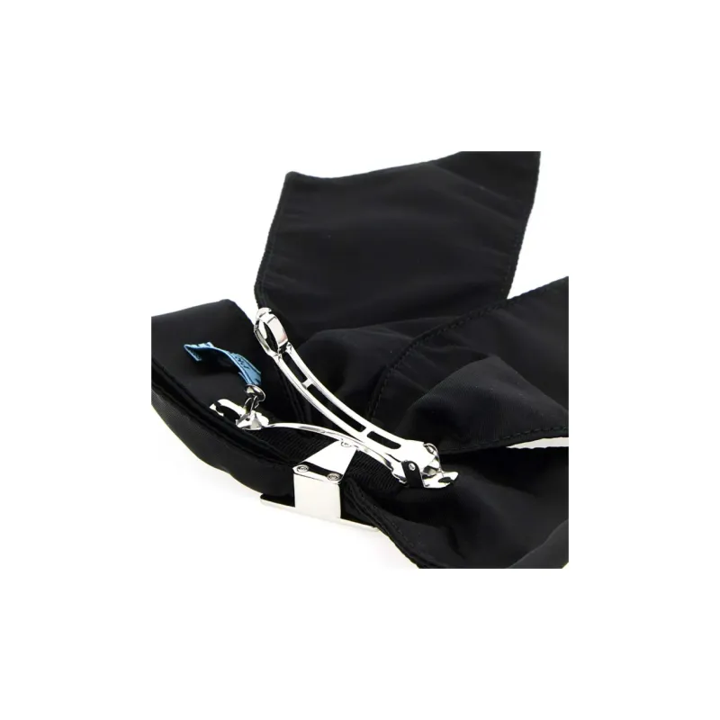 PRADA Recycled Nylon Hair Clips Women's Black-2