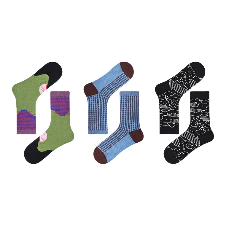 Vine Color Mid Calf Socks Women's 3 Pack-11