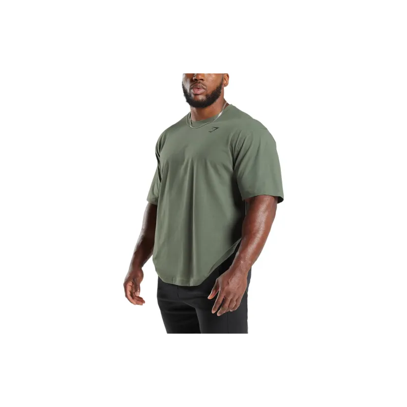 GYMSHARK POWER T SHIRT T Shirt Men's Green-2
