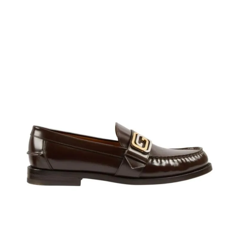 GUCCI Gg Buckle Loafer 'Night Cocoa'-1