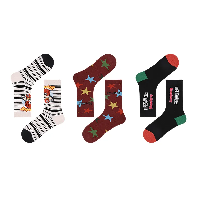 Vine Color Mid Calf Socks Women's 3 Pack-11
