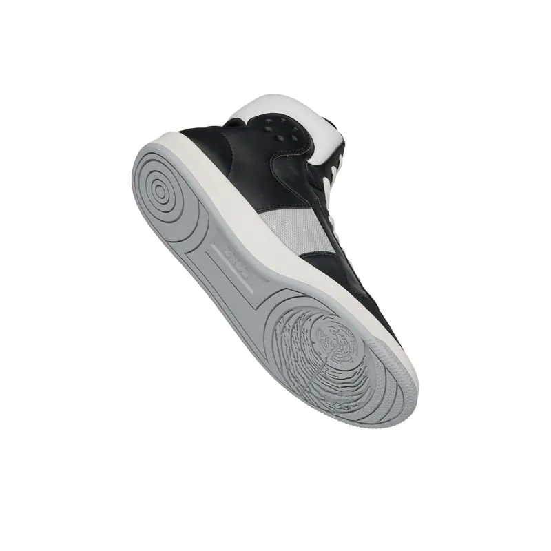 EQLZ EQUALIZER Vintage Basketball Shoes Unisex High Top Concrete Black-5
