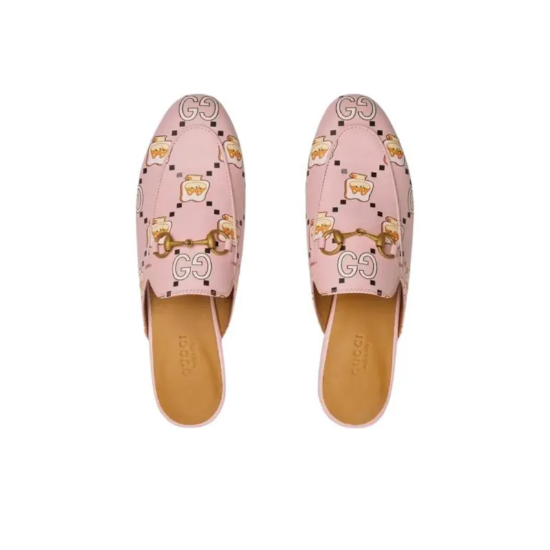 GUCCI Princetown Wrap-toe Slippers Women's Light Pink-6