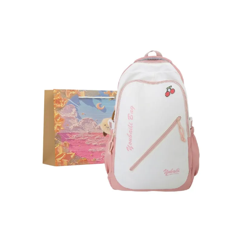 BRINCH Nylon Backpack Unisex Black/Green/Red/Pink/Gray-9