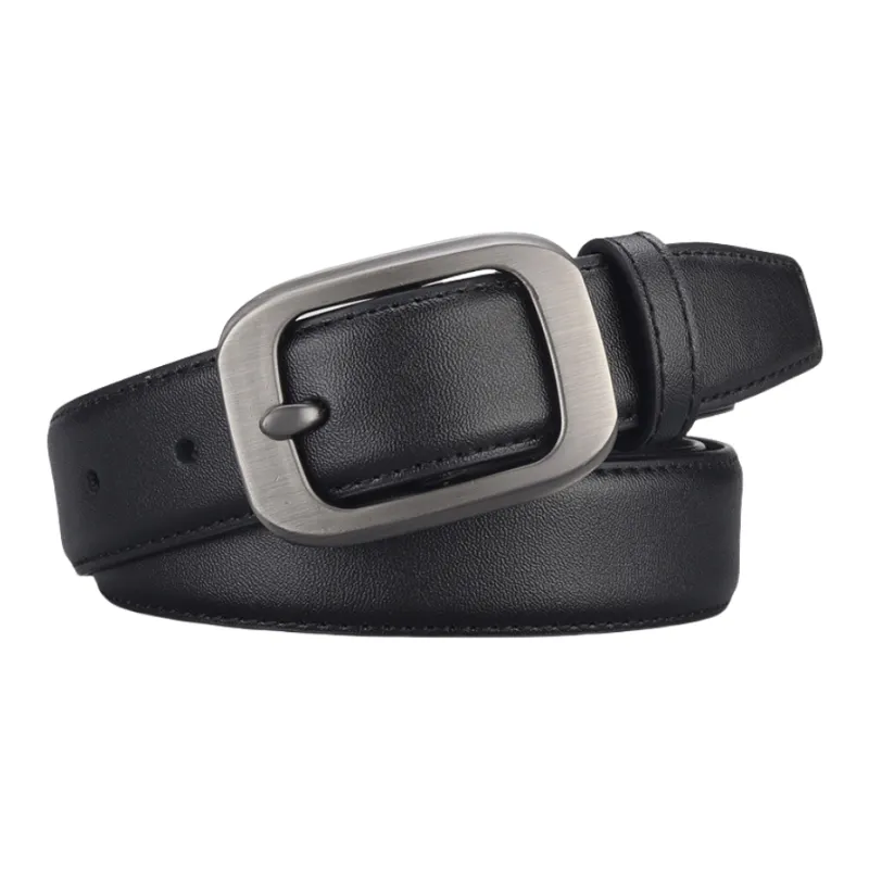 Emperor Penguin Durable And Sturdy Suit Pants With Pin Buckle Cow Leather Belts Unisex 2.8CM-0