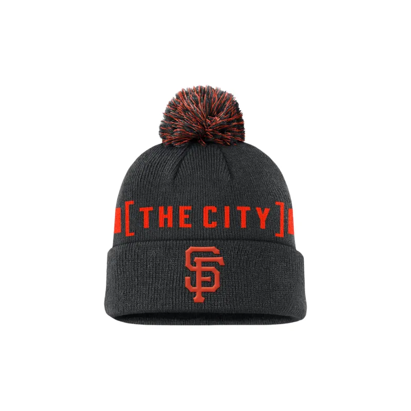 Nike San Francisco Giants Hometown Peak Men's Nike Mlb Cuffed Pom Beanie-0