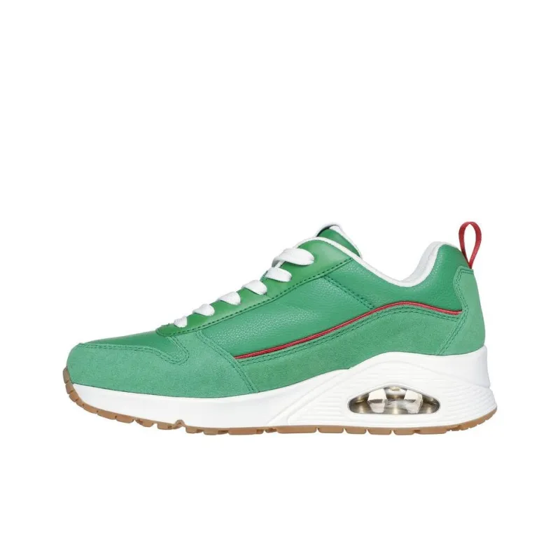 Skechers Uno Slip-Resistant Low-Top Casual Running Shoes Women's Green-1