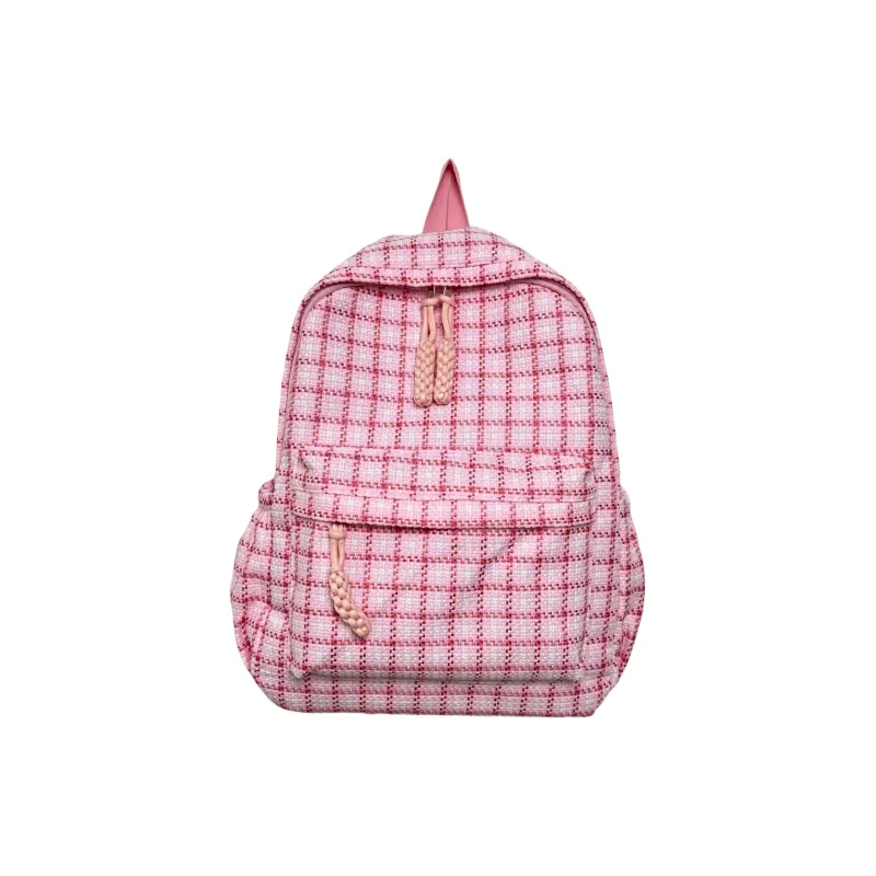 NX DOUGHNUT Nylon Fabric Backpack Women's Pink/Red/Khaki/Yellow/Green-0