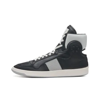EQLZ EQUALIZER Vintage Basketball Shoes Unisex High Top Mixed Concrete Black