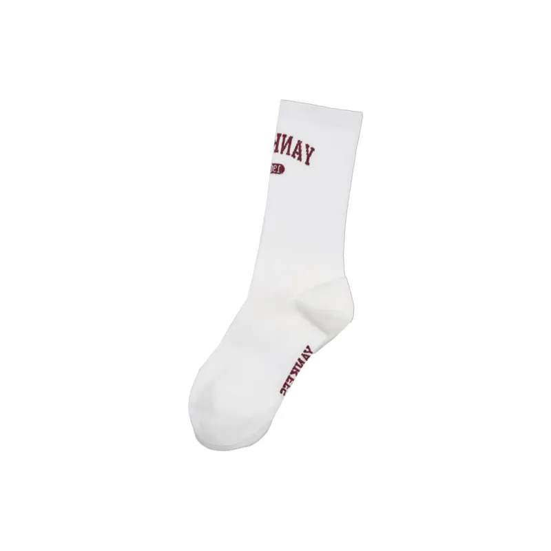 MLB New York Yankees Mid Calf Socks Unisex 1 Pack White-0