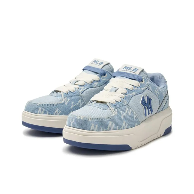 MLB Chunky Liner Wear-Resistant Low-Top Skateboard Shoes Unisex Sky Blue-2