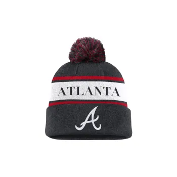 Nike Atlanta Braves Team Stripe Peak Men's Nike Mlb Cuffed Pom Beanie