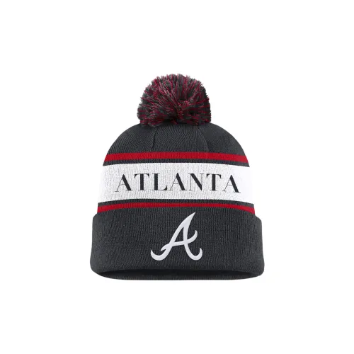 Nike Atlanta Braves Team Stripe Peak Men's Nike Mlb Cuffed Pom Beanie