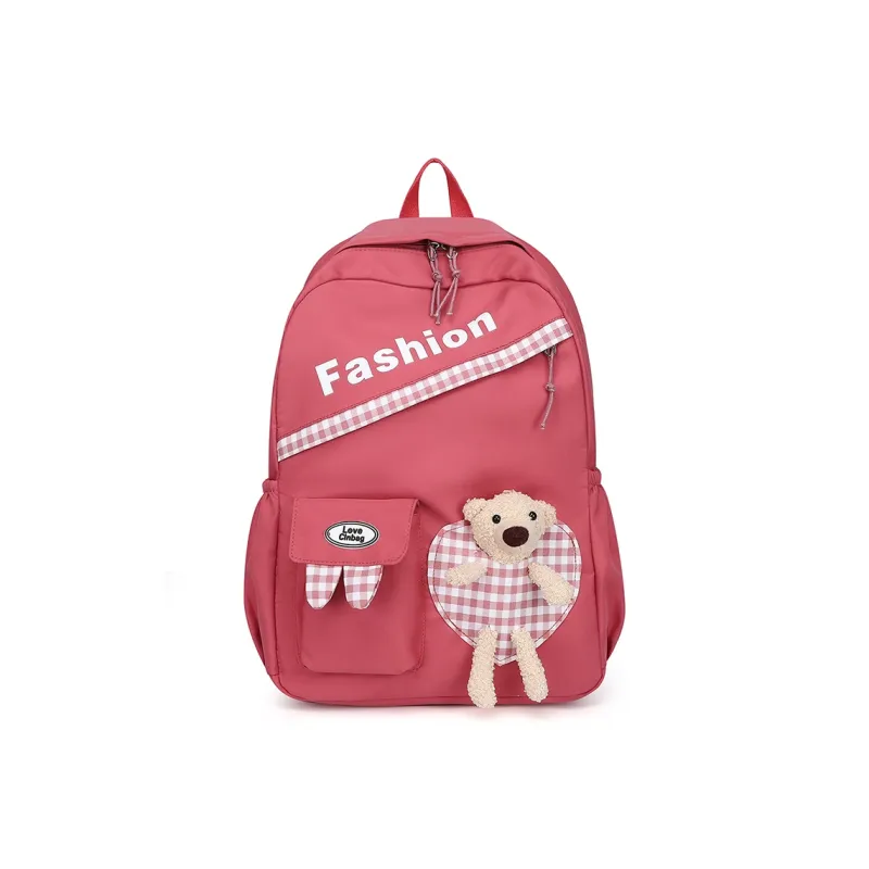 Venerable Brahma Nylon Fabric Backpack Women's Black/Pink/Red/Purple/Blue-24