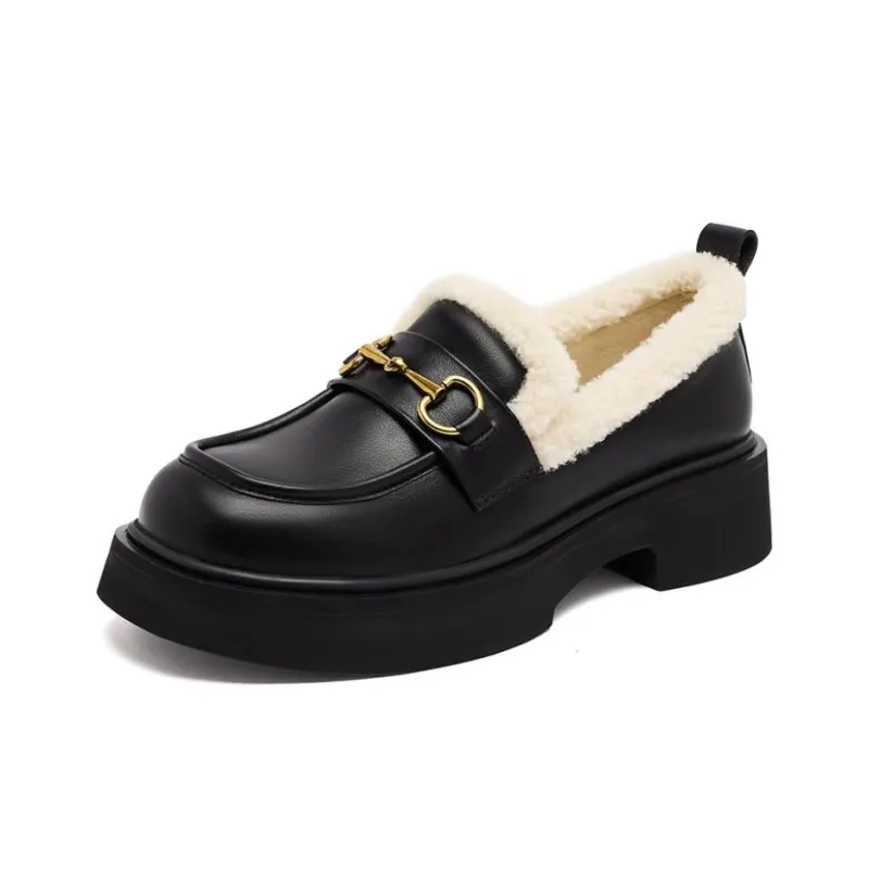 AGSDON Loafers 4cm Women's Black-1