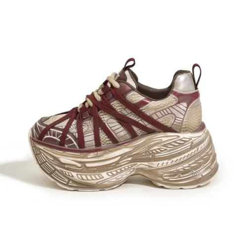 Milan Love Song Anti Slip And Wear Resistant Breathable Low Top Chunky Sneakers Women's